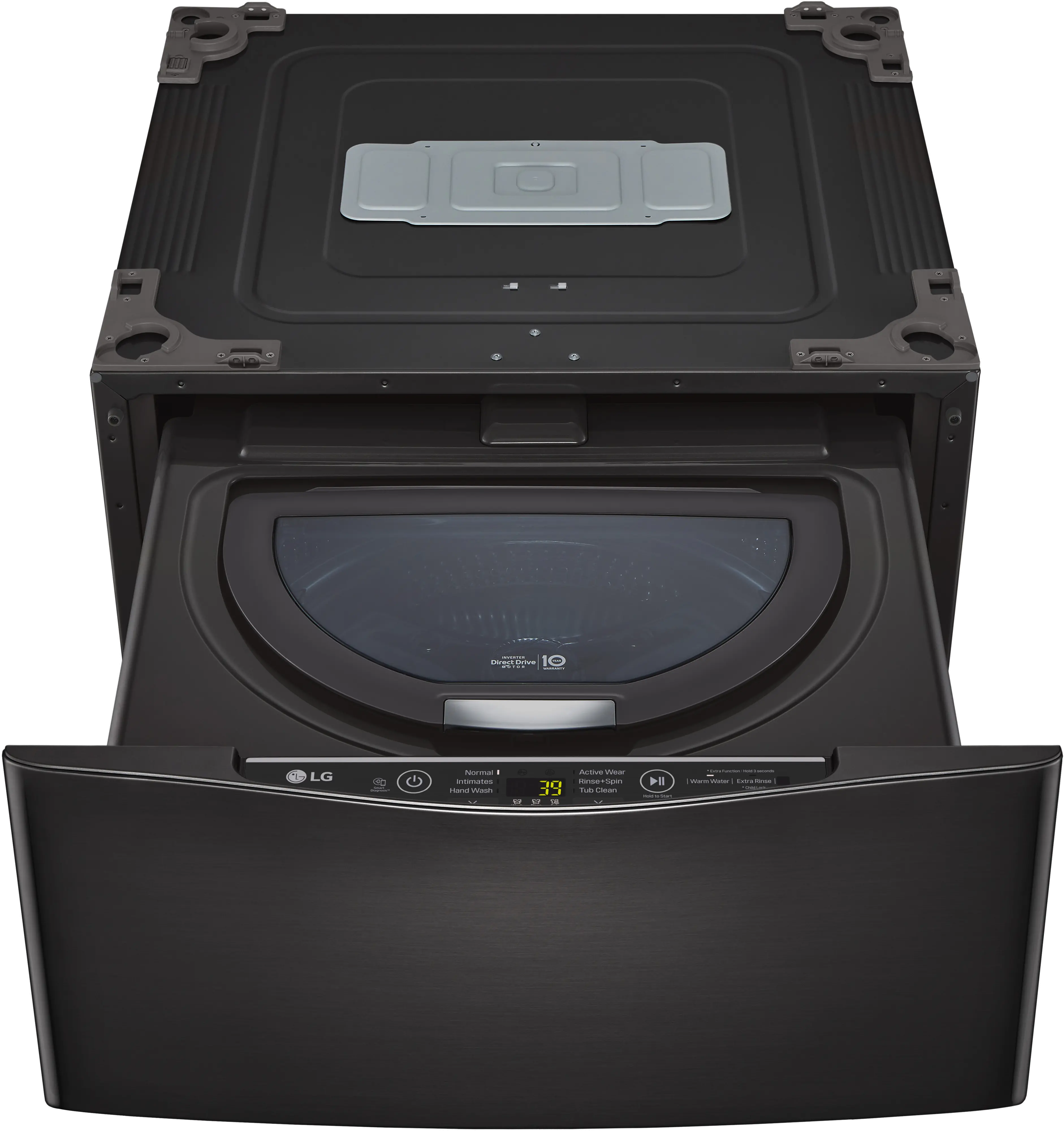 WD200CB LG Sidekick 1.0 cu ft Pedestal Washer - Black Steel-7