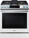 NX60BB871112 Samsung Bespoke 6 cu ft Gas Range - White Glass