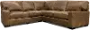 Rambo Brown Leather 3 Piece Sectional