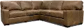 Rambo Brown Leather 3 Piece Sectional