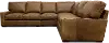 Rambo Brown Leather 4 Piece Sectional