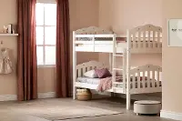 13472 Tiara Twin White Bunk Beds