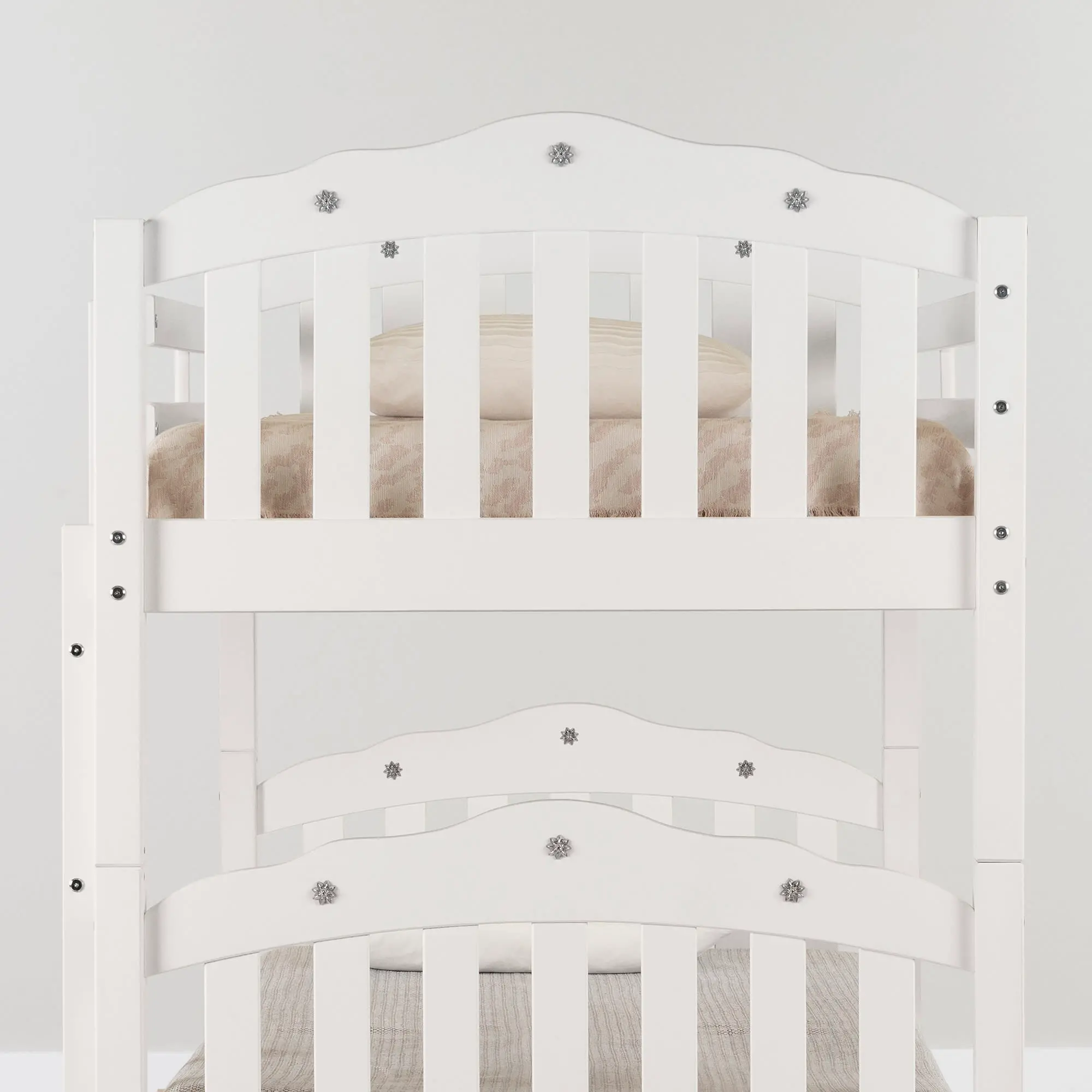 13472 Tiara Twin White Bunk Beds-3
