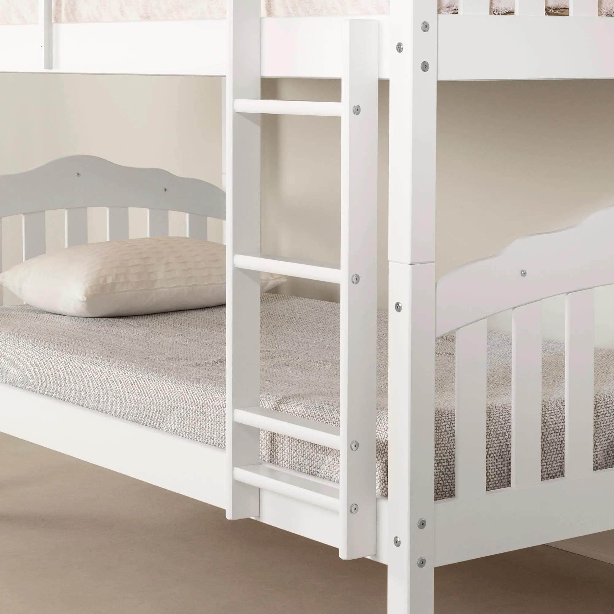13472 Tiara Twin White Bunk Beds-4