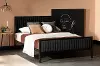 13479 Maliza Queen Black Upholstered Metal Bed - South Shore
