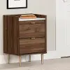 13526 Hype Walnut and Faux Carrara Marble 2-Drawer Nightstand - South Shore