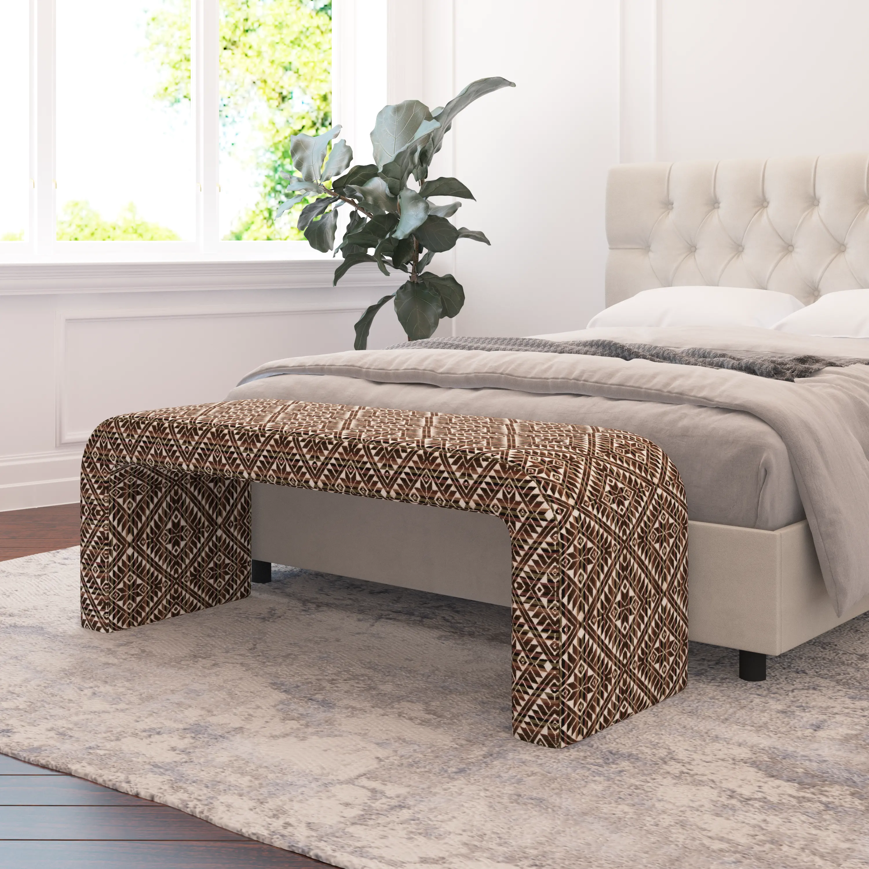 2626MNNTROGA Meghan Dark Diamond Accent Bench-2