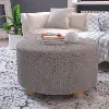 676MLNELP Bouclé Gray Storage Ottoman - Skyline Furniture