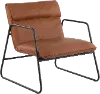 CHR-CASPERARM BKCAM Casper Arm Chair Medium Brown Faux Leather