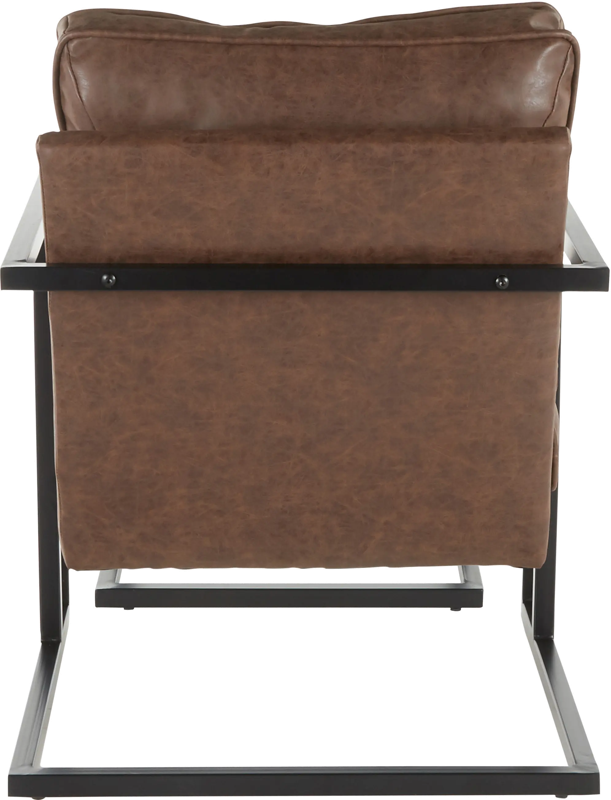 C2-ROMAN_BKE Roman Dark Brown Faux Leather Lounge Chair and Ottoman-5