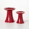 Cranberry Red 7 Inch Pedestal