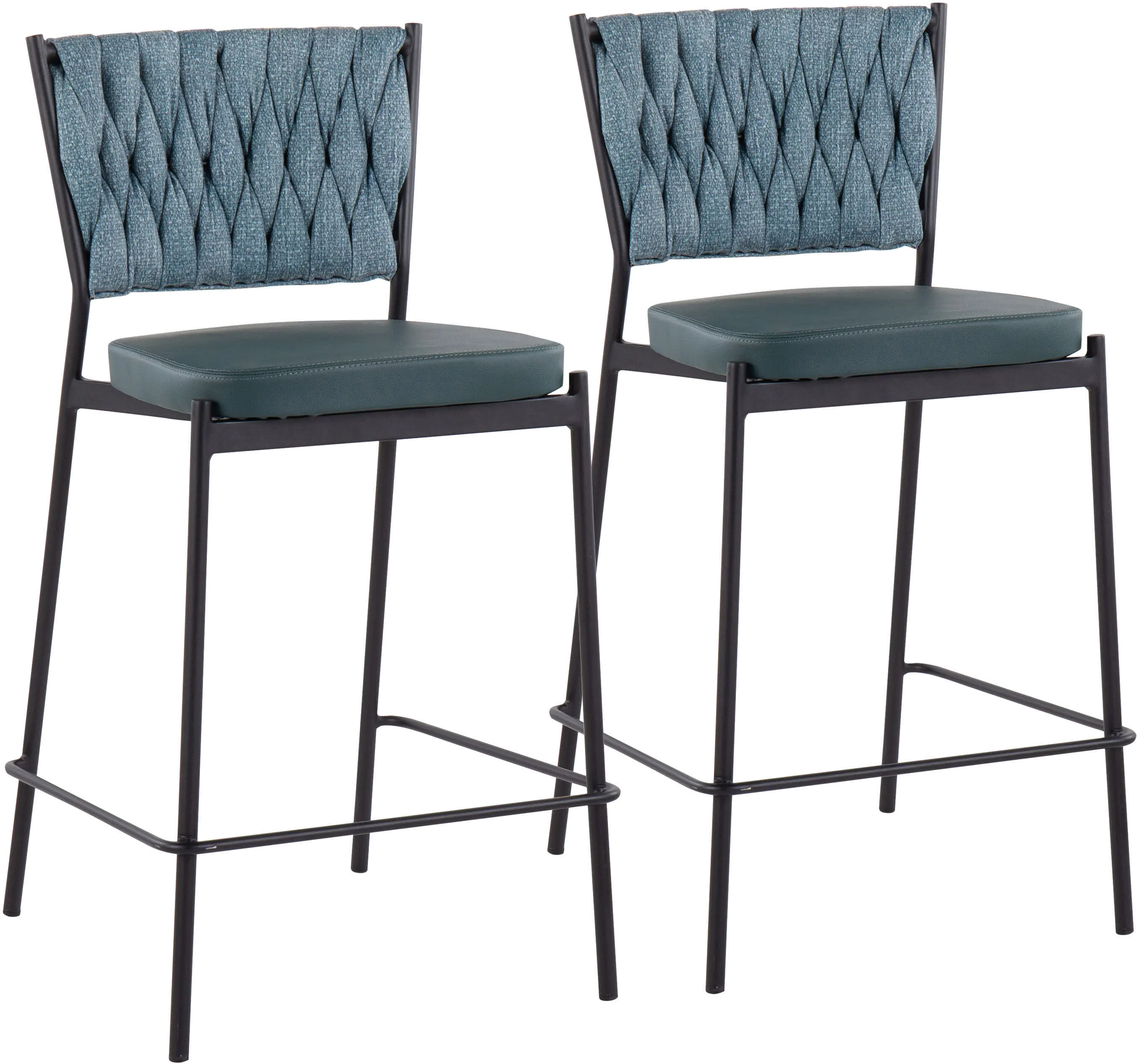 B24-BRAIDTANIA_BKGN2 Tania Green Counter Stool Set of 2-1