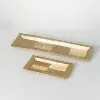 Lustrous Brushed Gold 12 Inch Candle Tray
