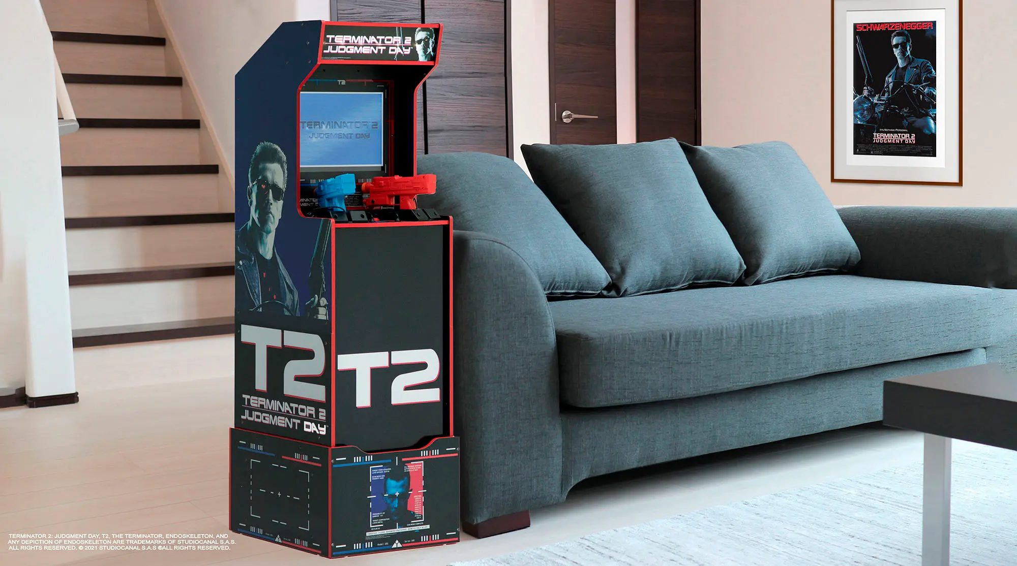 TER-A-10159 Arcade 1Up Terminator 2 Upright Arcade-5