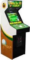 195570015216 Arcade1Up Golden Tee 3D Golf 19 Arcade with Lit Marque
