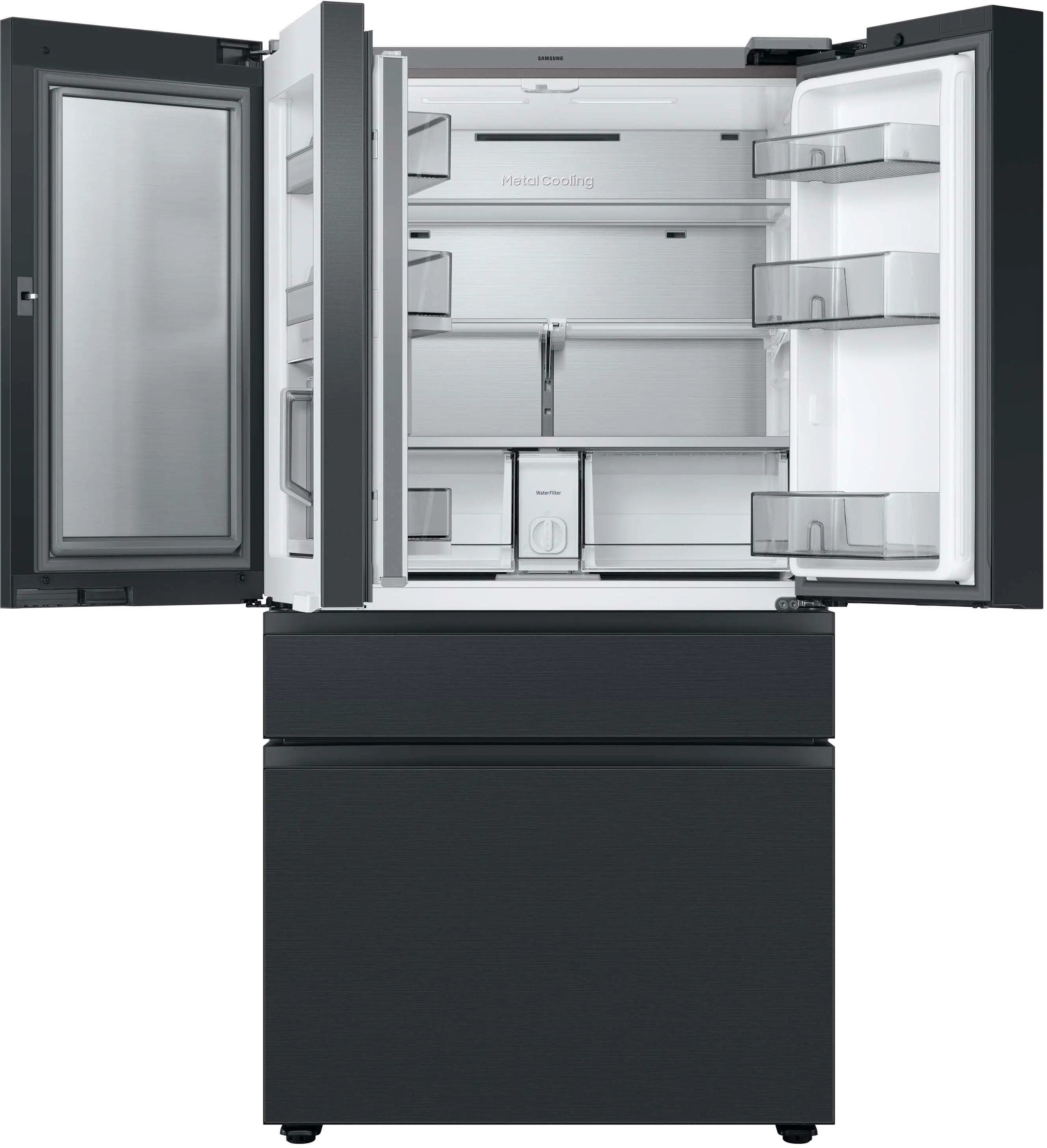 RF23BB89008M Samsung 23 cu ft 4 Door French Door Refrigerator - Counter Depth Charcoal Glass-5