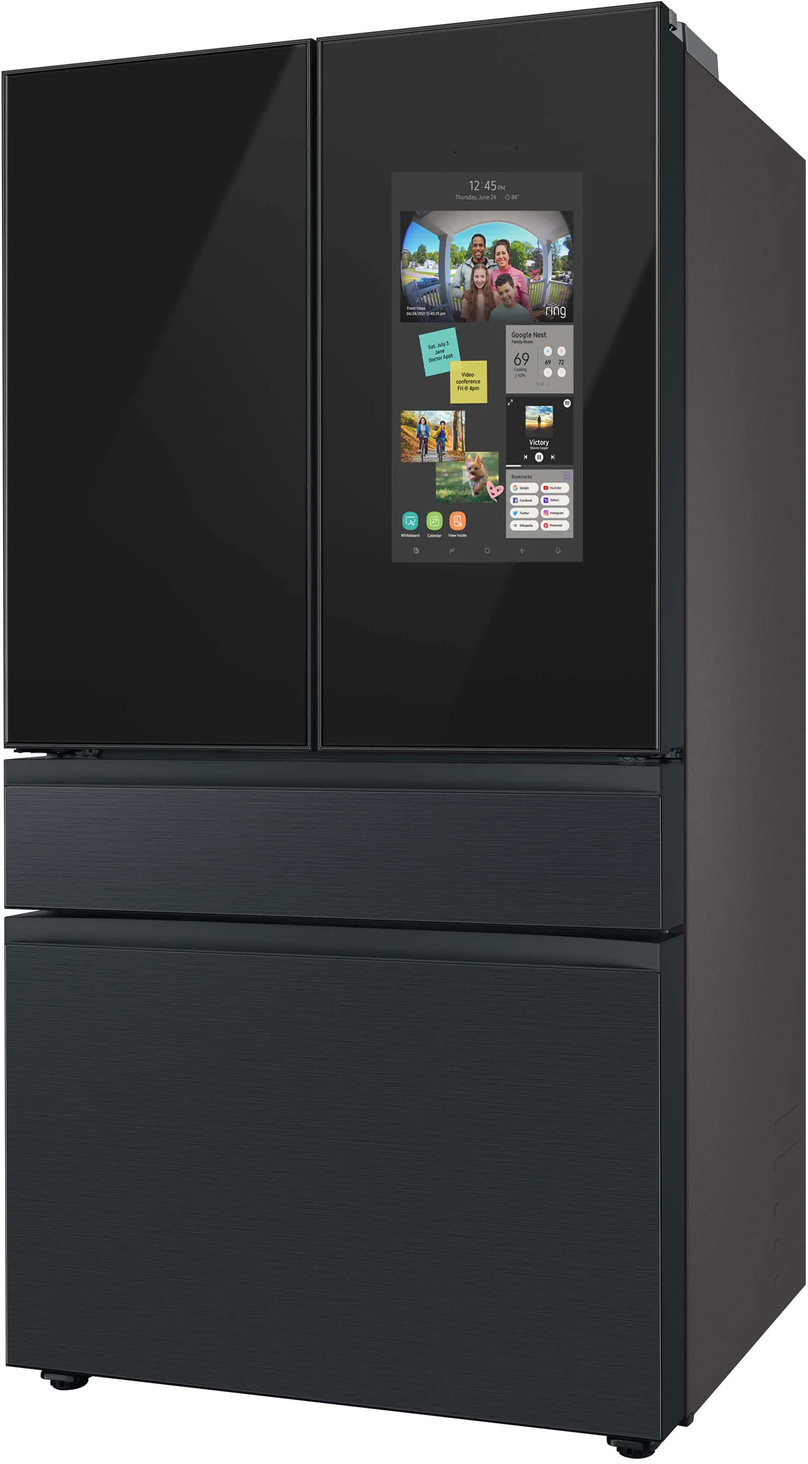 RF23BB89008M Samsung 23 cu ft 4 Door French Door Refrigerator - Counter Depth Charcoal Glass-6