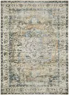 Charleston 2 x 3 Blue and Gold Washable Area Rug
