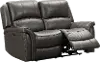 Clearance Gaspar Gray Power Reclining Loveseat