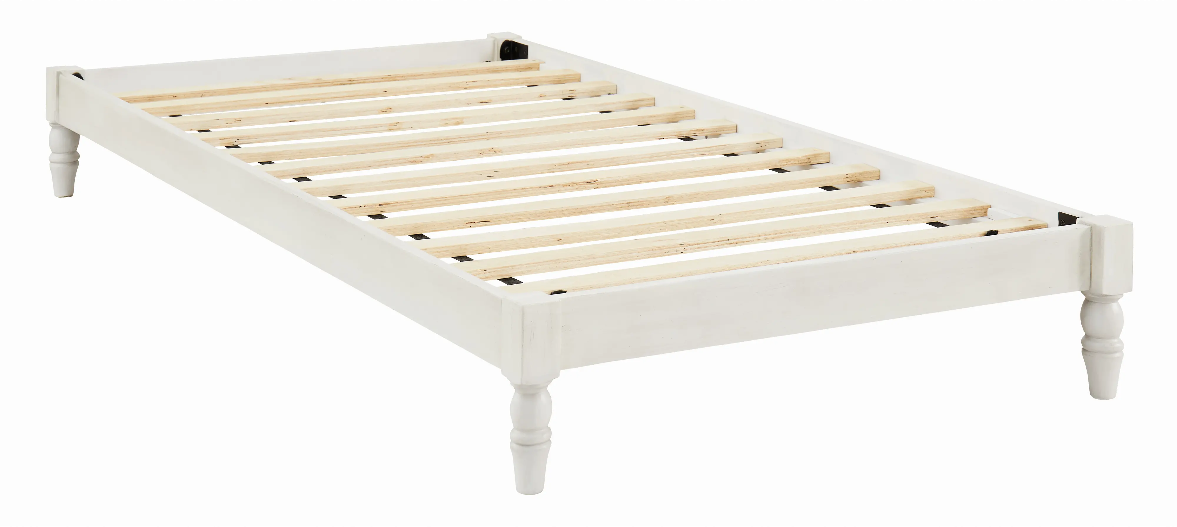 Skylz White Full Platform Bed-2