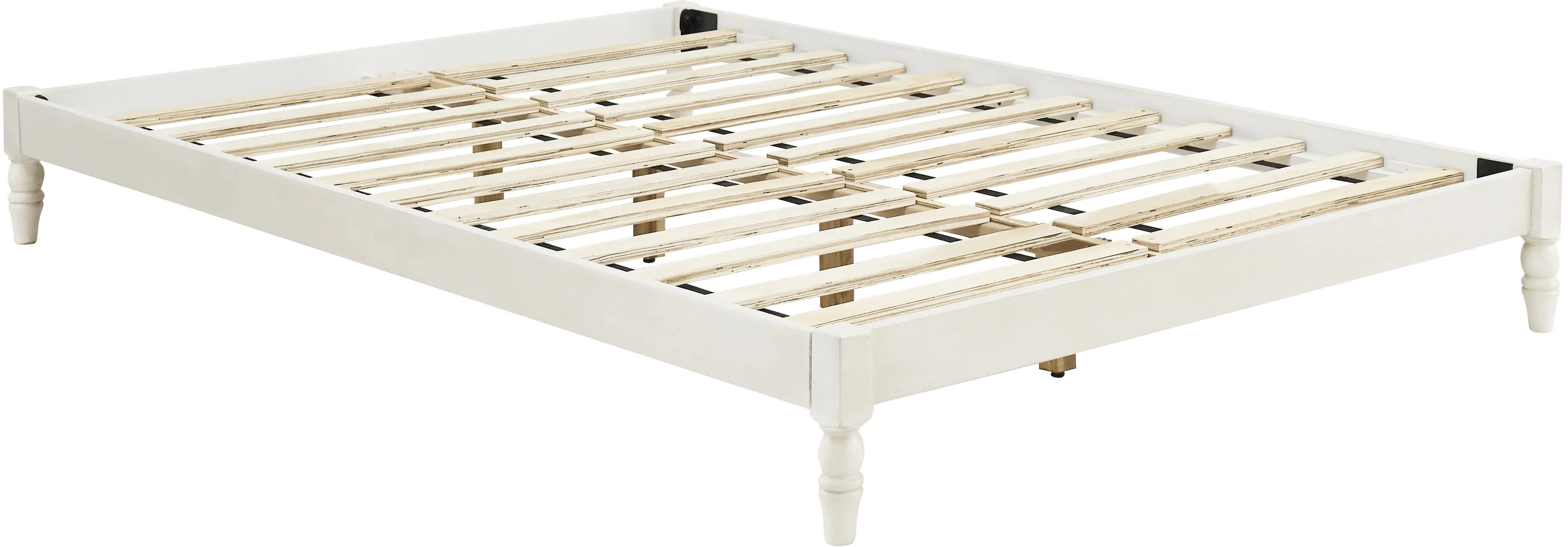 Skylz White Full Platform Bed-3
