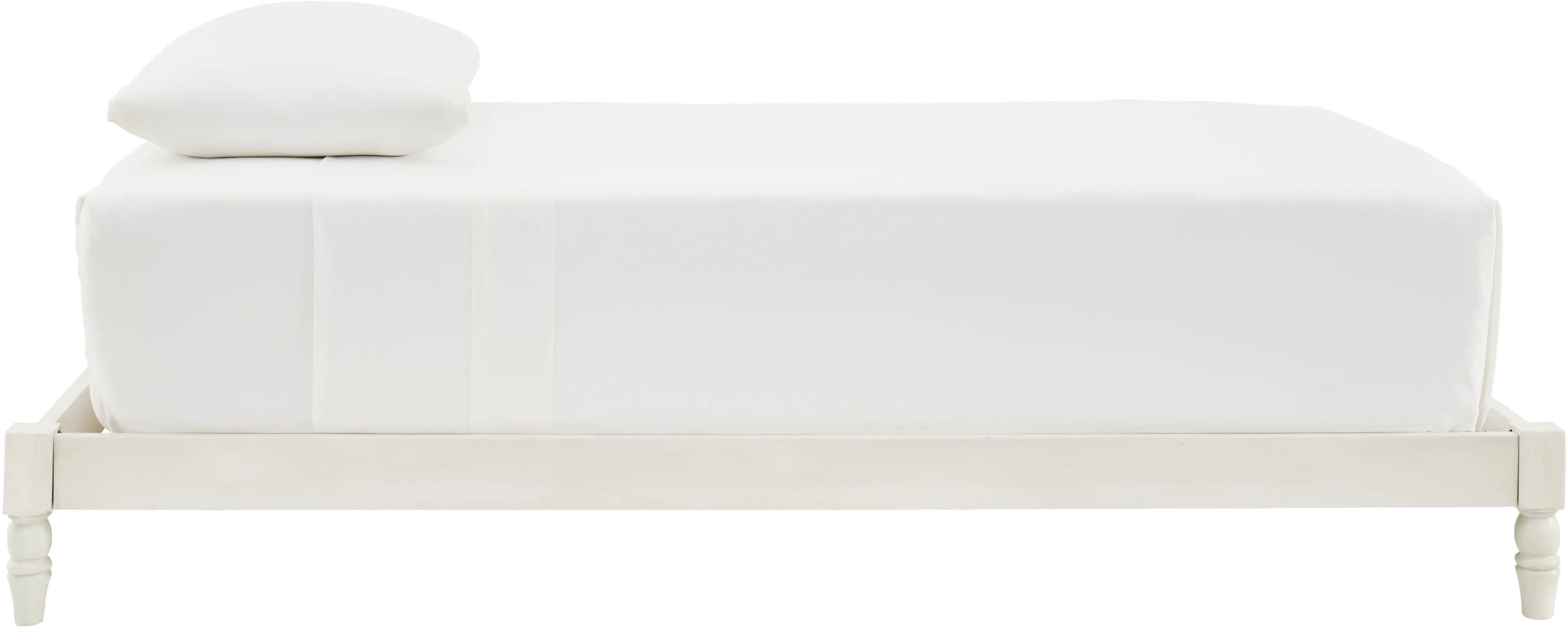 Skylz White Full Platform Bed-5