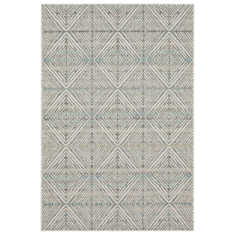 92314-E422 Shibori 8 x 10 Platinum Gray Indoor-Outdoor Rug