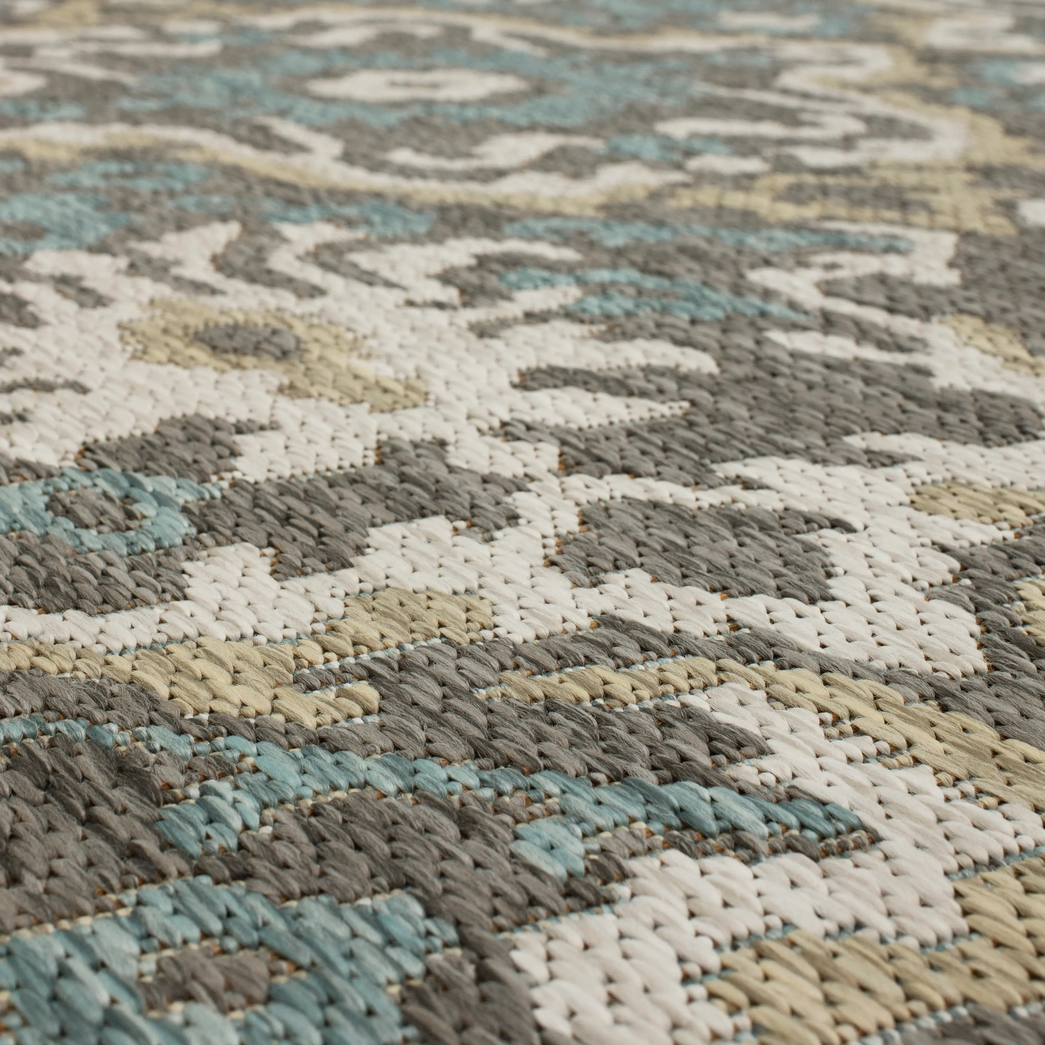 92311-E422 Mohawk Outdoor Home 5 x 8 Oushak Platinum Aqua Indoor-Outdoor Rug-5