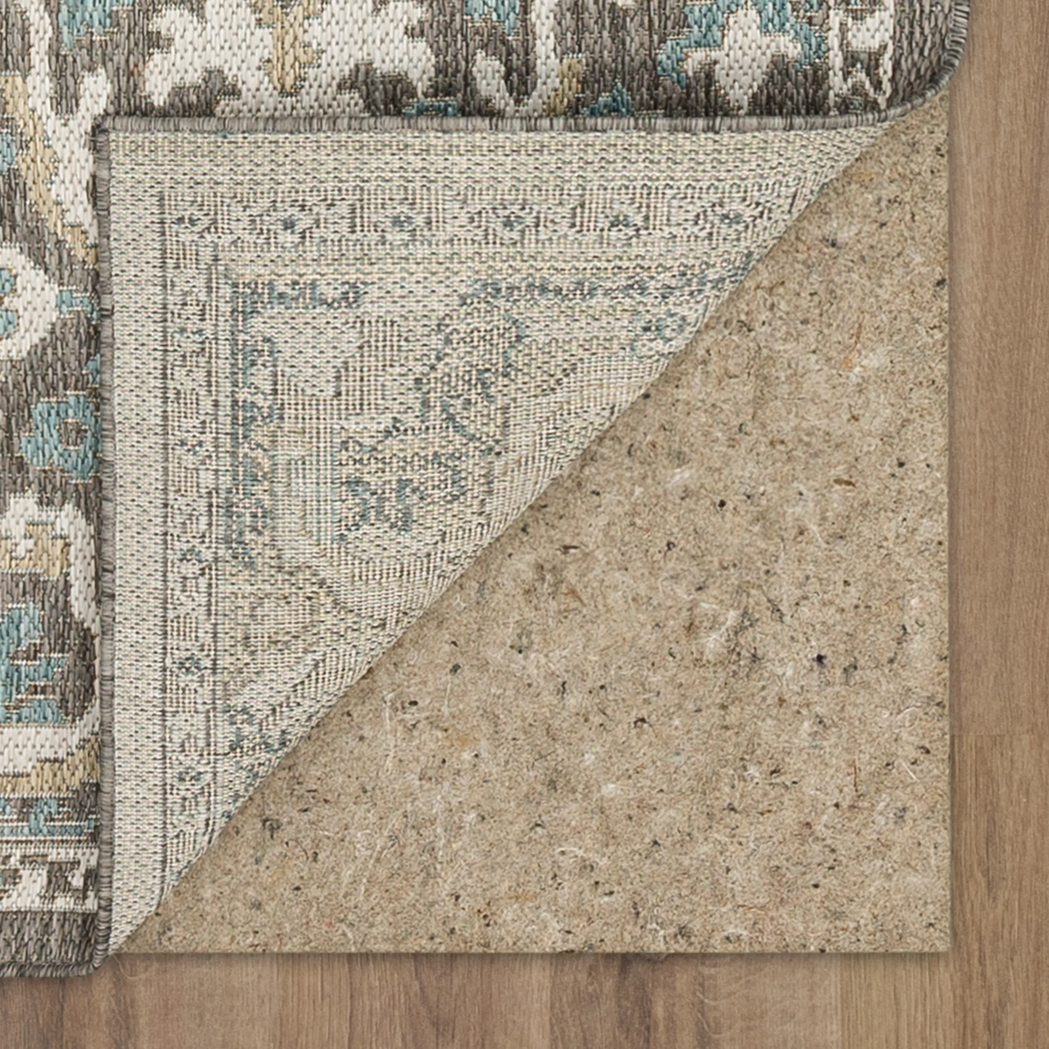 92311-E422 Mohawk Outdoor Home 5 x 8 Oushak Platinum Aqua Indoor-Outdoor Rug-6
