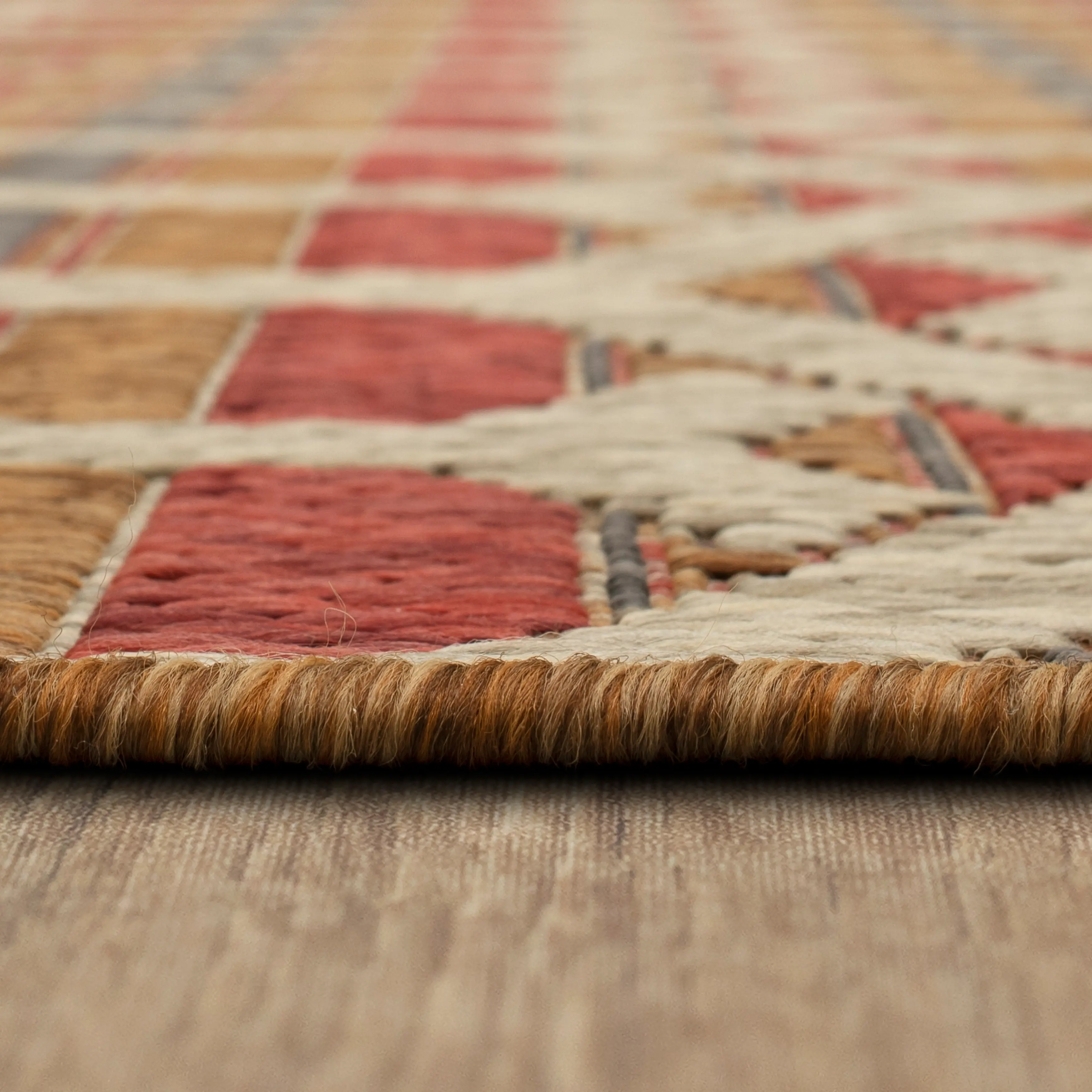 92313 Mohawk Outdoor Home 5 x 8 Hex Trellis Tandoori Indoor-Outdoor Rug-5