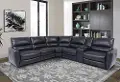 Samson Navy Blue 6 Piece Power Reclining Sectional