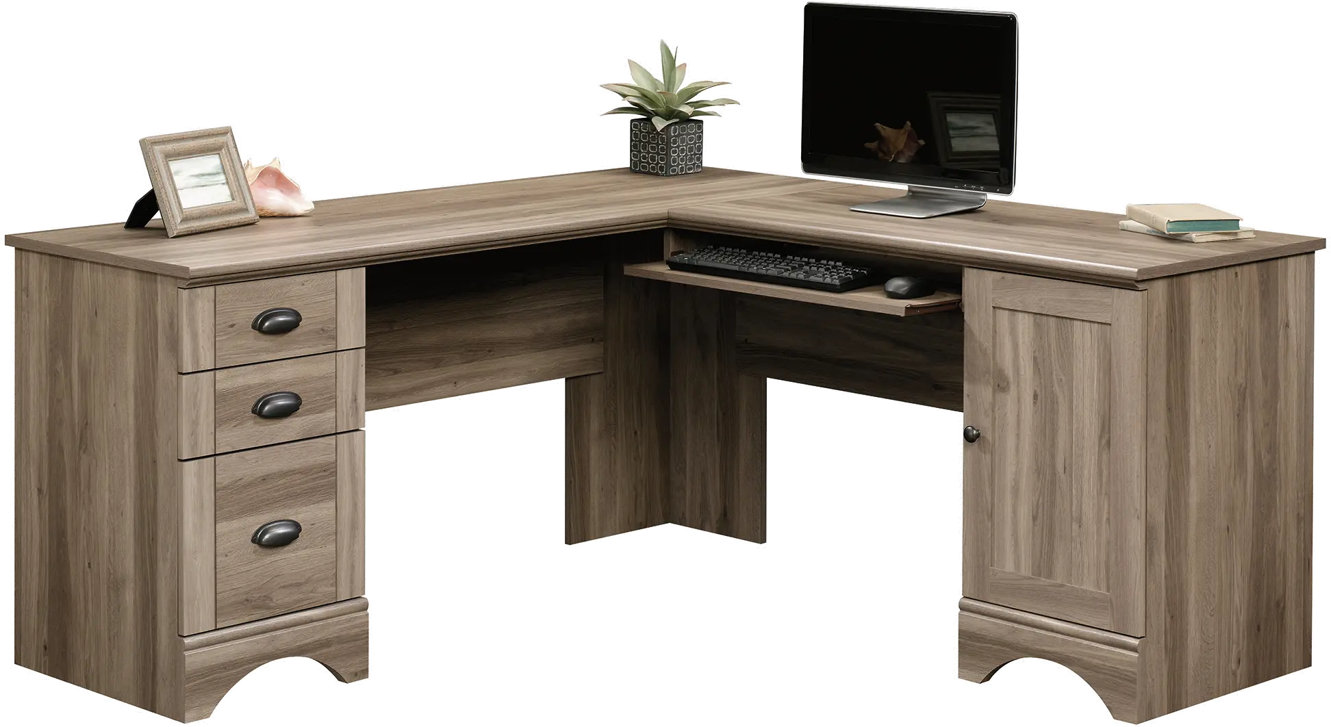 Harborview Brown Corner L-Desk-11