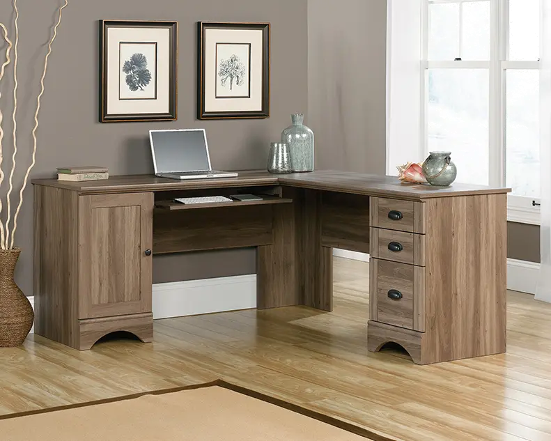 Harborview Brown Corner L-Desk-2