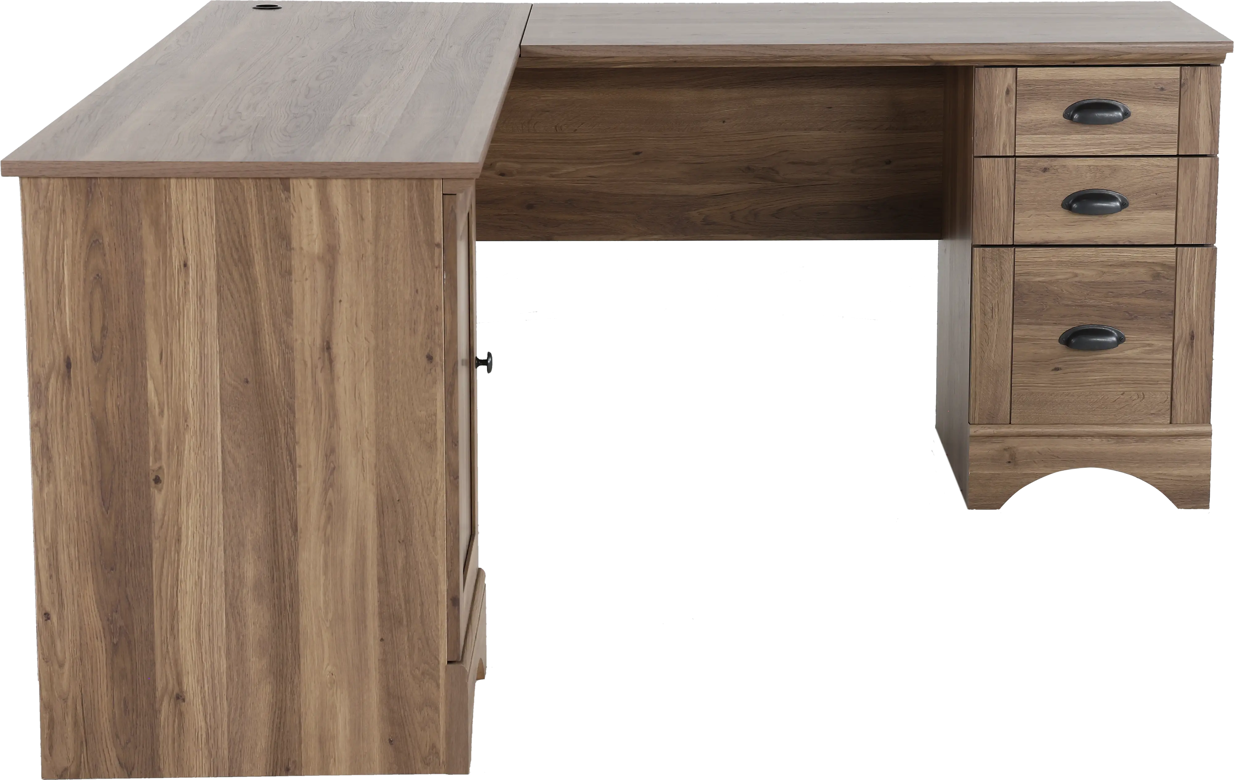 Harborview Brown Corner L-Desk-3