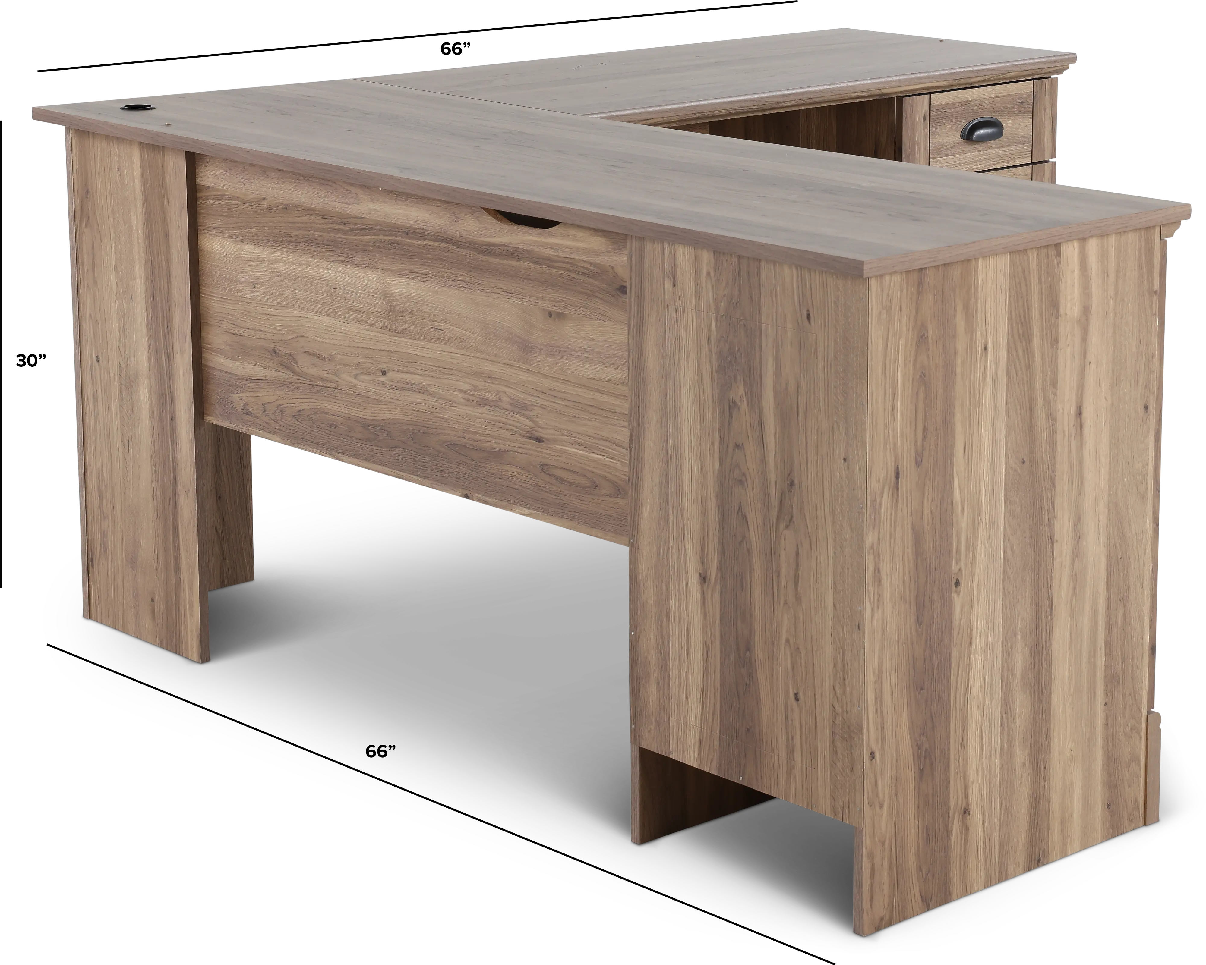 Harborview Brown Corner L-Desk-5
