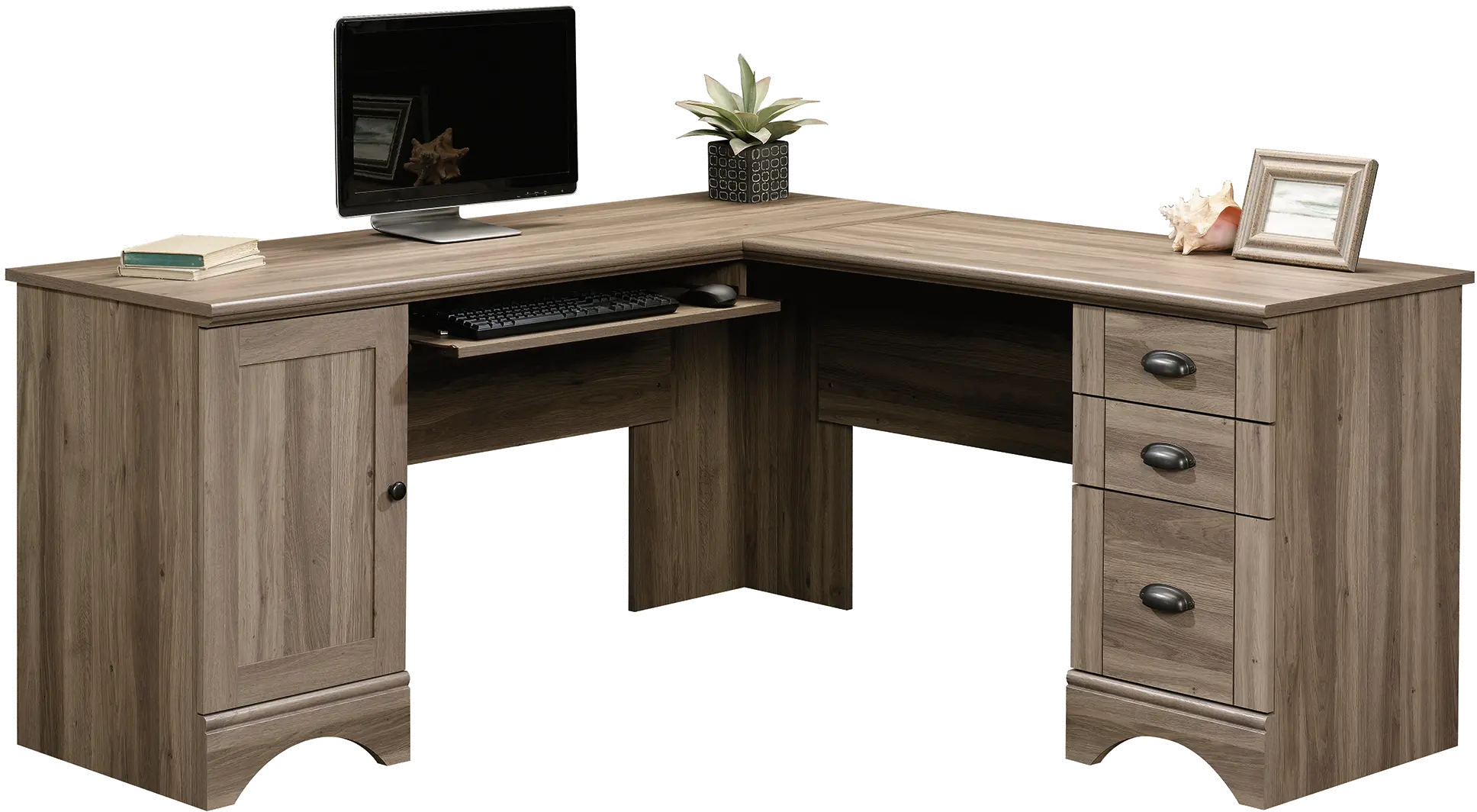 Harborview Brown Corner L-Desk-9