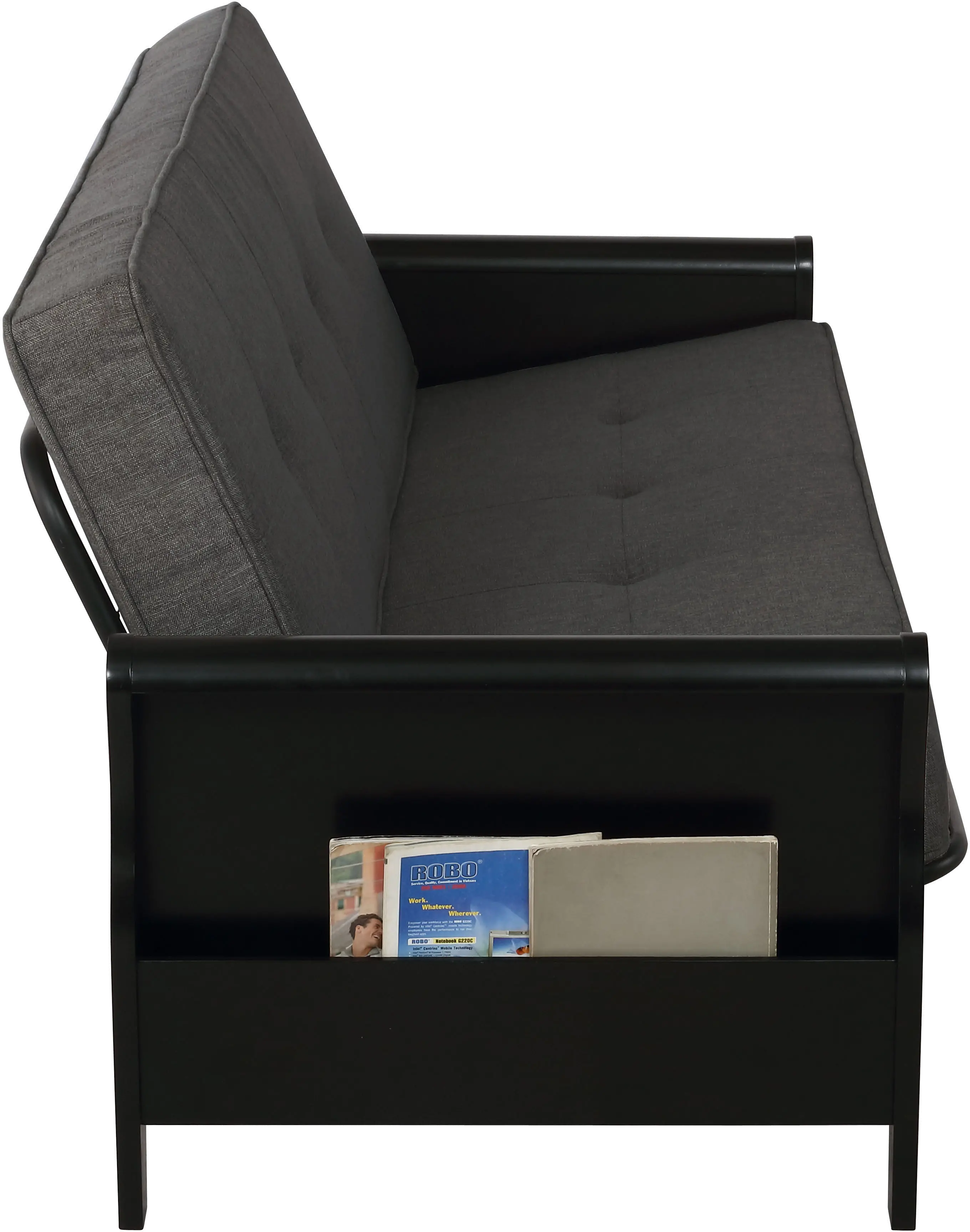 Charles Gray Convertible Sofa-4
