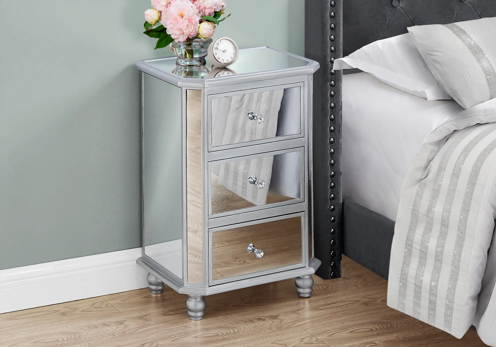 Camille Mirrored 3 Drawer Dresser-2