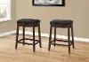 Monarch Stud Dark Brown Counter Height Stool (Set of 2)