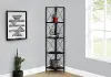 Jaden Black 4-Tier Corner Bookcase
