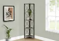 Jaden Dark Taupe 4-Tier Corner Bookcase