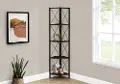 Jaden Dark Brown 4-Tier Corner Bookcase