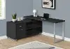 Monarch Black 72 L Shaped Computer Desk
