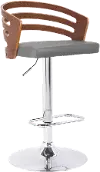 Adele Gray Adjustable Bar Stool