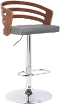 LCADSWBAGRWA Adele Gray Adjustable Bar Stool