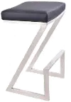 Atlantis Black Backless Counter Height Stool
