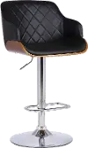 LC4044BABL26 Boston Black and Chrome Adjustable Bar Stool