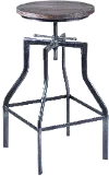 Concord Gray Adjustable Height Bar Stool