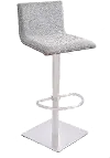 Crystal Gray Adjustable Height Bar Stool