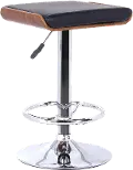LCJABABLKWA Java Black and Walnut Adjustable Height Bar Stool